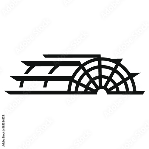 Riverboat paddlewheel graphic