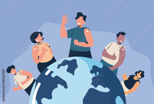 group vaccinated people