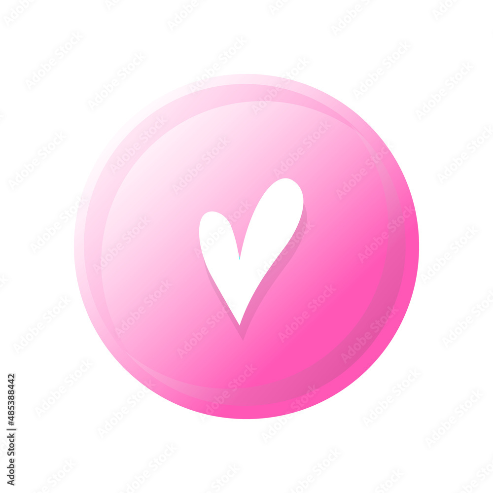 Vector heart icon. Heart shape. Love symbol. Heart button. Element for design logo mobile app interface card or website. Trendy cute decorative circles with hearts set for kids. Vector heart icon. Heart shape. Love symbol. Heart button. Element for design logo mobile app interface card or website. Trendy cute decorative circles with hearts set for kids.