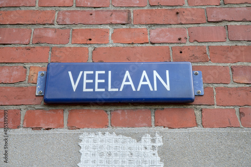 Street Sign Veelaan At Amsterdam The Netherlands 2-2-2022 photo