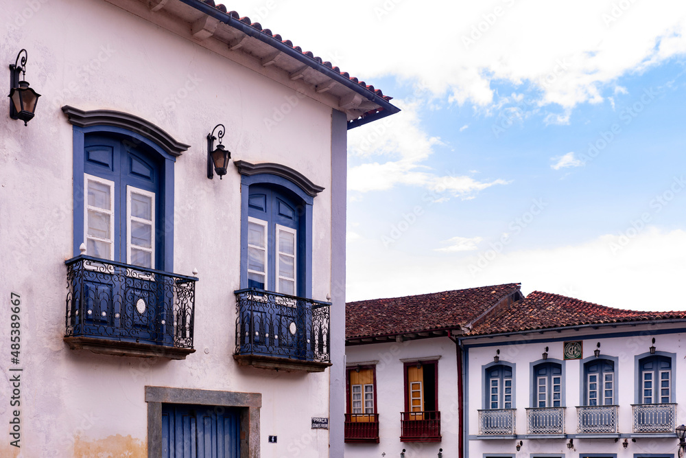 Colonial city architecture in Diamantina Minas Gerais Brazil