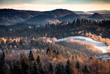 A beautiful landscape in the morning sunlight, Bieszczady Mountains, Poland