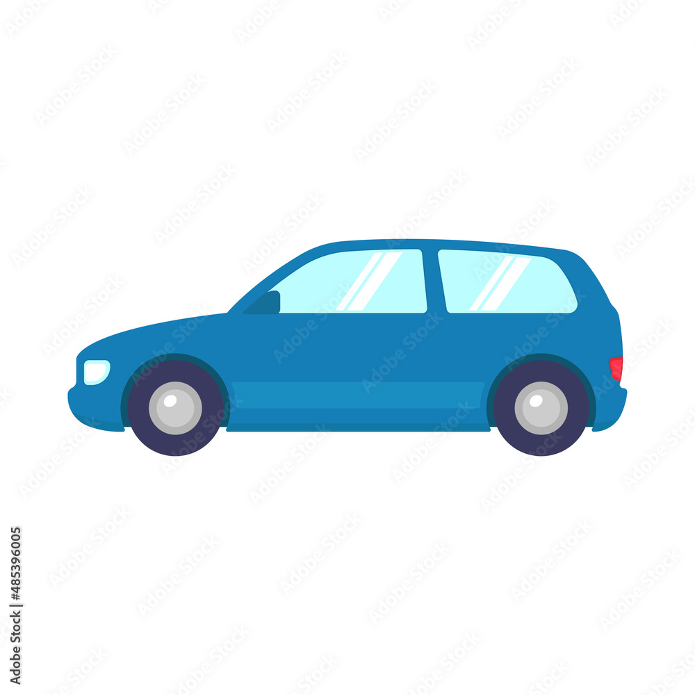 Car icon. Color silhouette. Side view. Vector simple flat graphic illustration. Isolated object on a white background. Isolate.