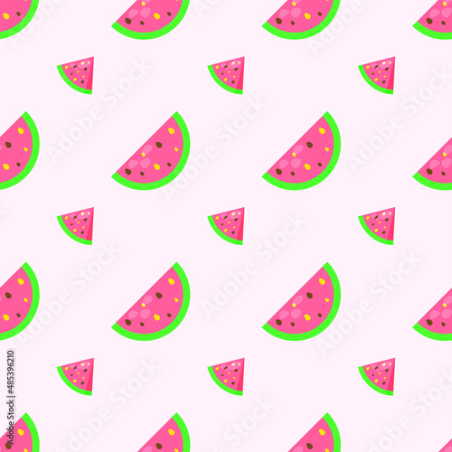 Seamless Pattern Abstract Elements Fruits Food Watermelon Vector Design Style Background Illustration Texture For Prints Textiles  Clothing  Gift Wrap  Wallpaper  Pastel