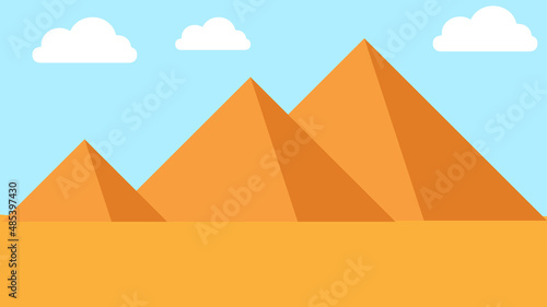 Egyptian Pyramids .pyramids of giza .pyramids  vectors . Egyptian Pyramids landscape .pyramids in giza