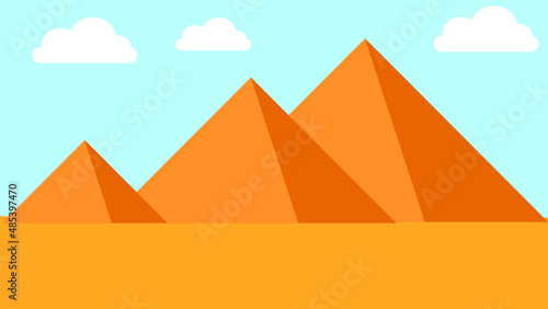 Egyptian Pyramids .pyramids of giza .pyramids .pyramids  vectors . Egyptian Pyramids illustrations .pyramids in giza