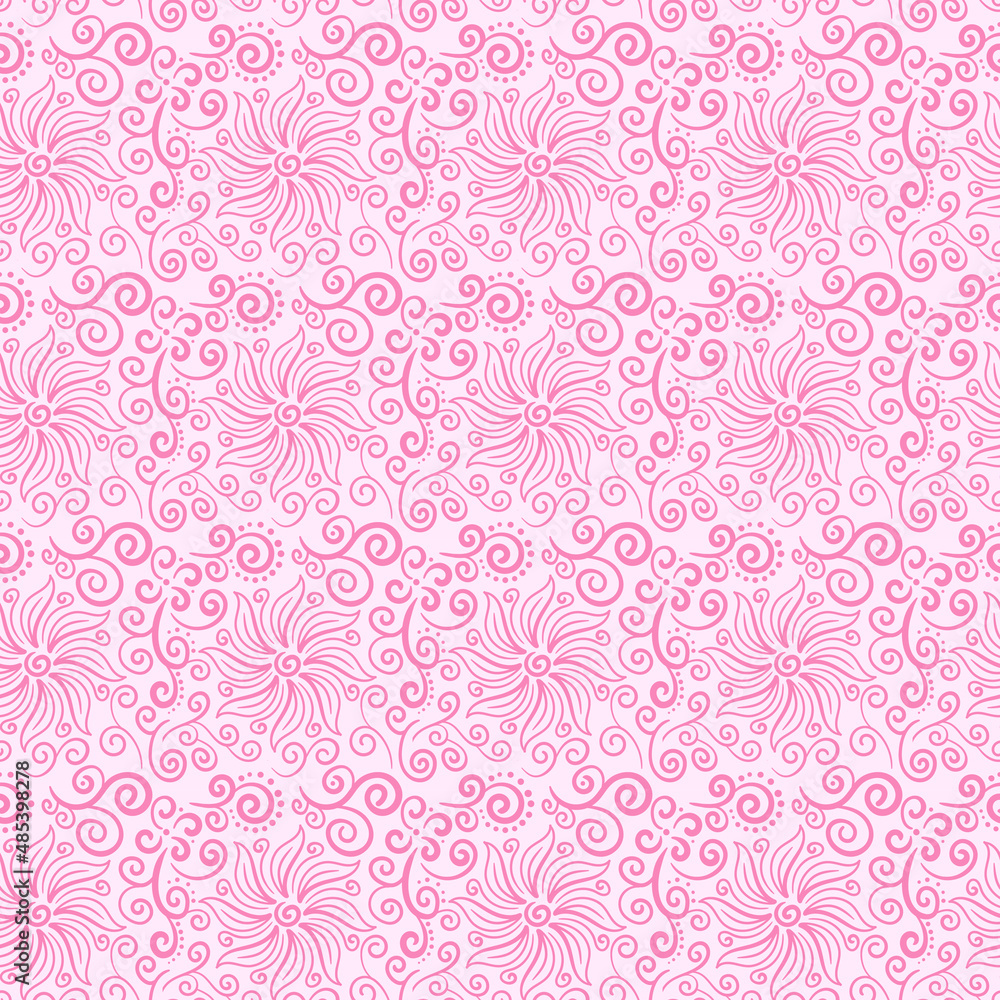 Hand drawn vintage floral pattern Free Vector