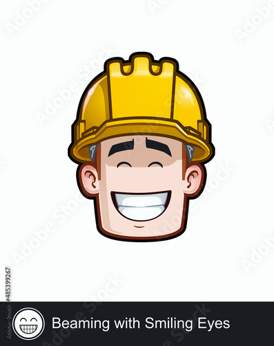 Construction Worker - Expression - Positive n Smiling - Beaming with Smiling Eyes
