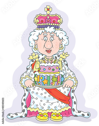 Queen in a crown and in a s...