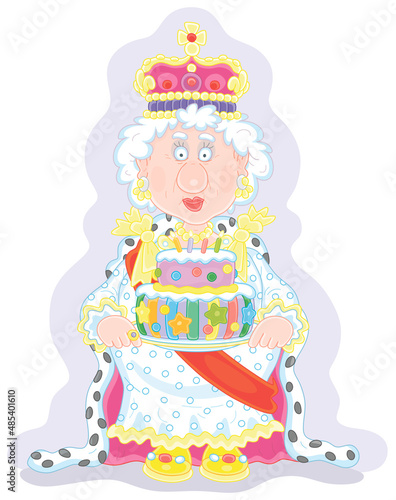 Queen in a crown and in a s...