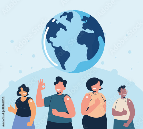vaccinated people world
