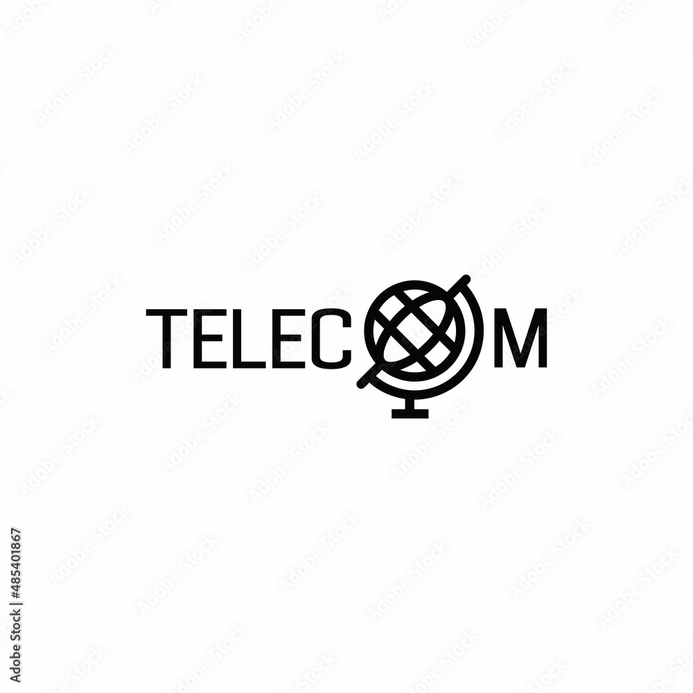 Fototapeta premium Telecom logo and text