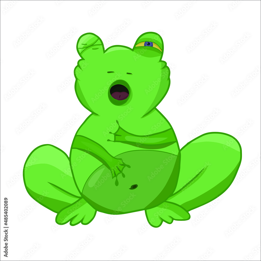 Frog with closed eye. Winking frog. frog vector. Frog with closed eye. Winking frog. frog vector.