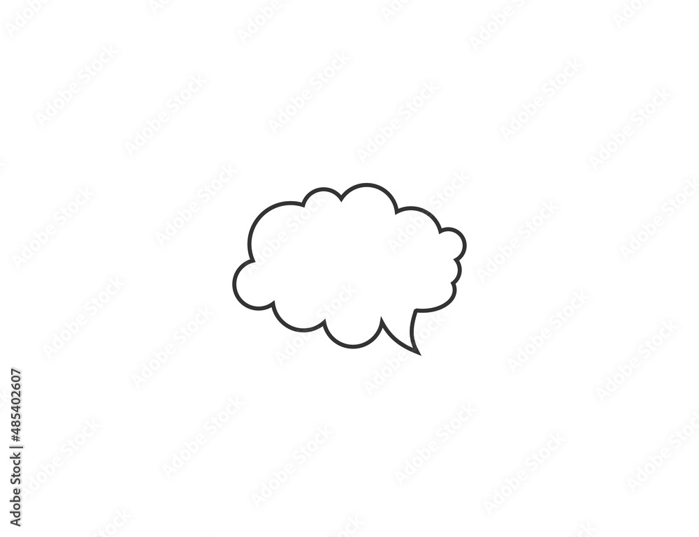 Bubble speech icon. Vector illustration. Flat design. Bubble speech icon. Vector illustration. Flat design.