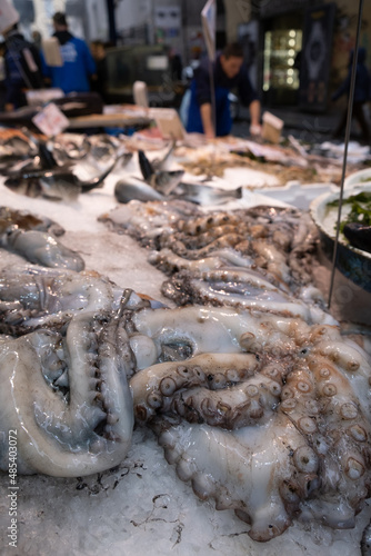Octopus in open seamarket photo