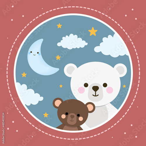 baby cute bears stickers
