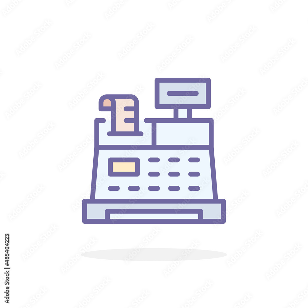 Cash register icon in filled outline style.