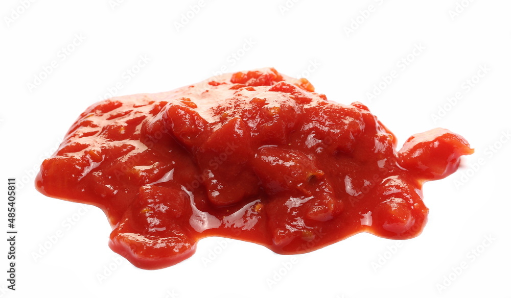 Tomato cubes, pieces organic pure texture isolated on white Tomato cubes, pieces organic pure texture isolated on white