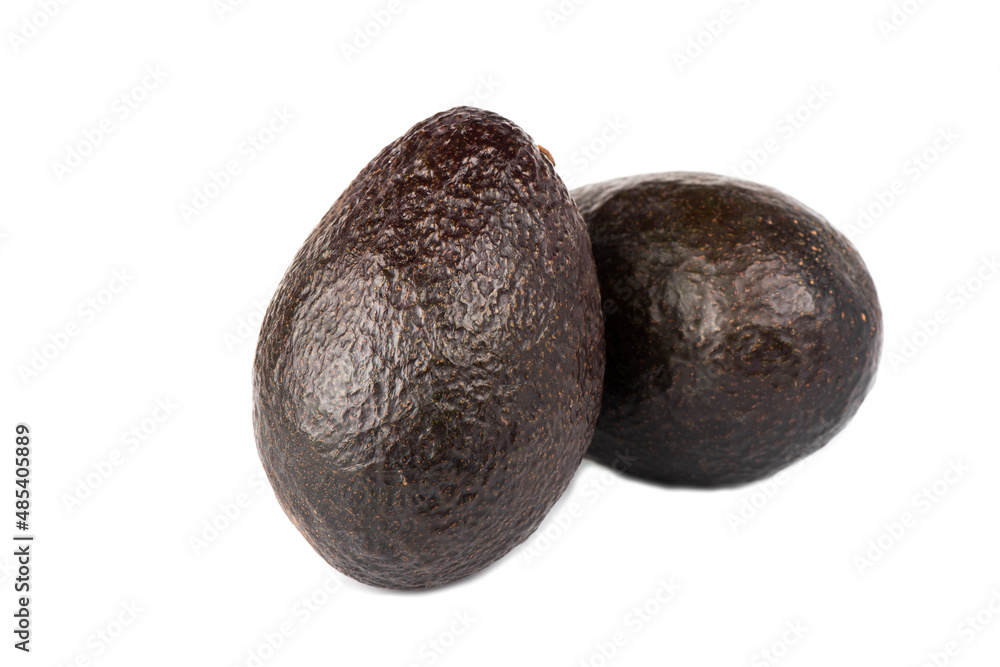 Avocado isolated on white background. Avocado close-up. Avocado isolated on white background. Avocado close-up.