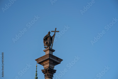 Sigismunds Column erected in 1643 and designed by Constantino Tencalla and Clemente Molli at Castle Square - Warsaw, Poland