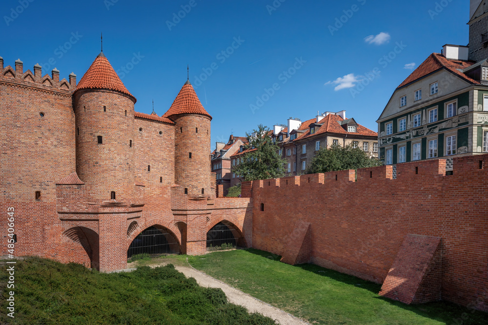 Warsaw Barbican - fortification of the old citty walls - Warsaw, Poland