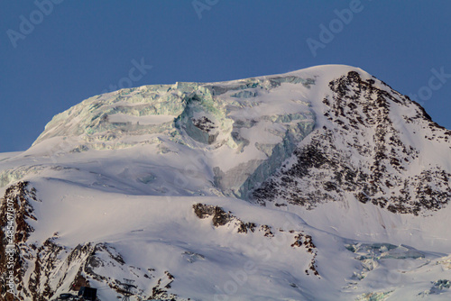 Alphubel, Mountain in Switzerland, located in Saas Fee, Valais, Switzerland, europe