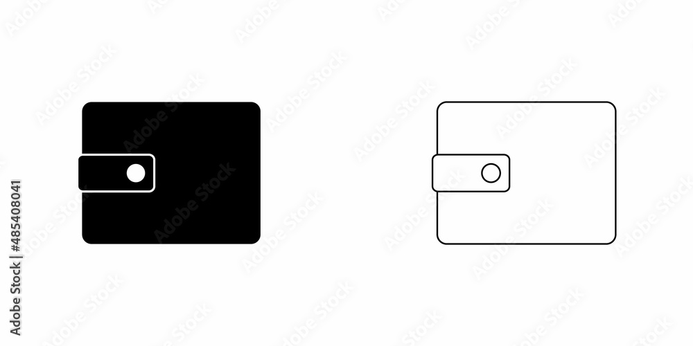 Wallet icon vector sign symbol isolated. Wallet icon vector sign symbol isolated.