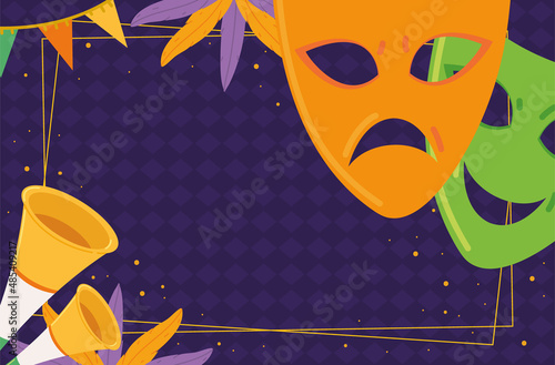 mardi gras masks decoration