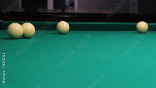 Wallpaper Mural Game of billiards. Game balls close up Torontodigital.ca