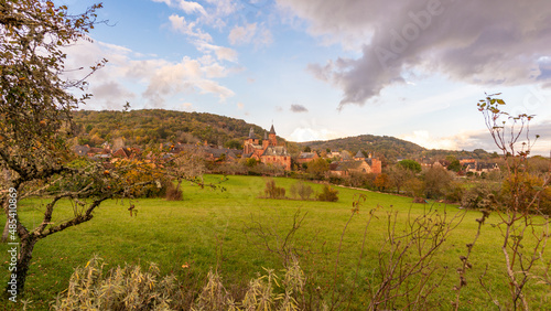 Photos A general view of Collonges-la-Rouge in Correze, France