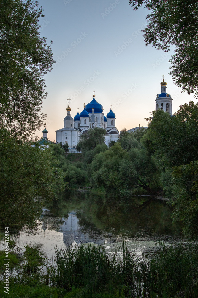 The evening view of the Monastery of Our Lady in Bogolyubovo 