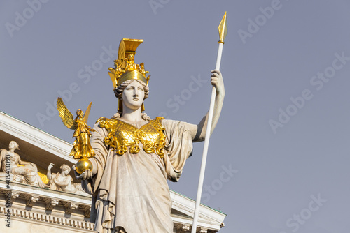 The ancient Greek Goddess Athena in front of Austrian Parliament Building