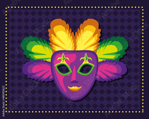 Mardi Gras festive mask