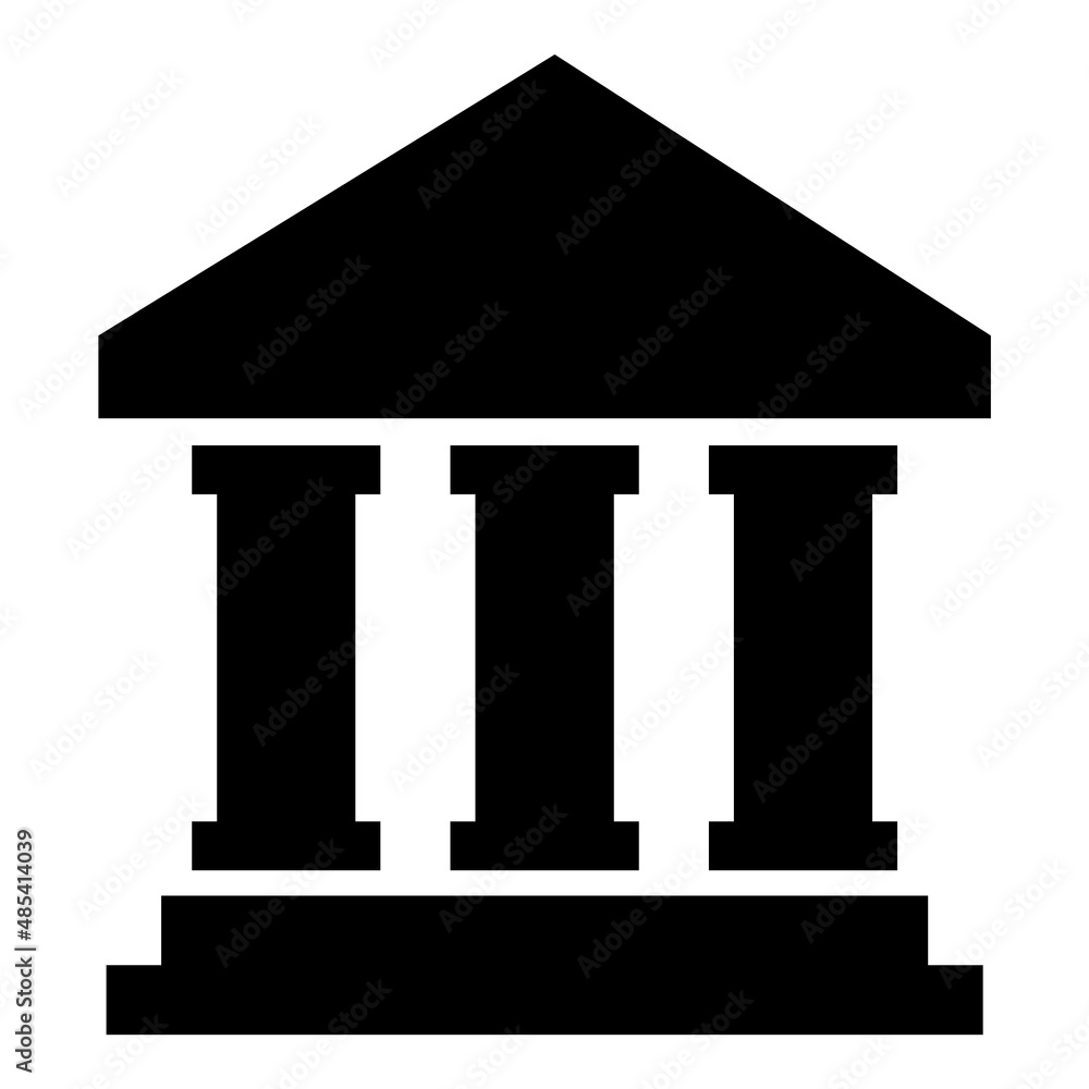 Bank Flat Icon Isolated On White Background Bank Flat Icon Isolated On White Background