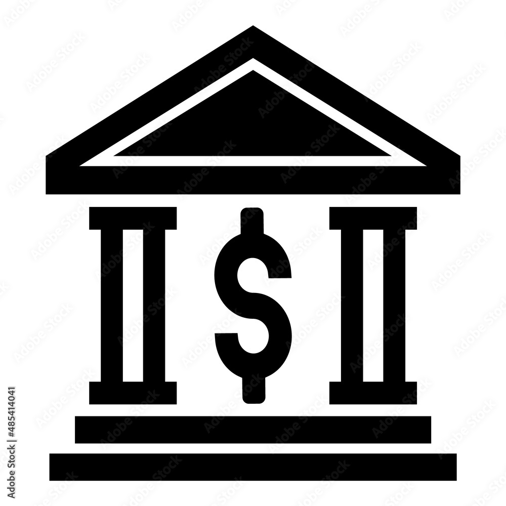 Bank Flat Icon Isolated On White Background Bank Flat Icon Isolated On White Background