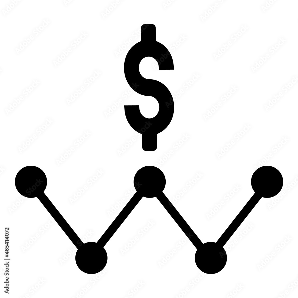 Earn Analysis Flat Icon Isolated On White Background Earn Analysis Flat Icon Isolated On White Background