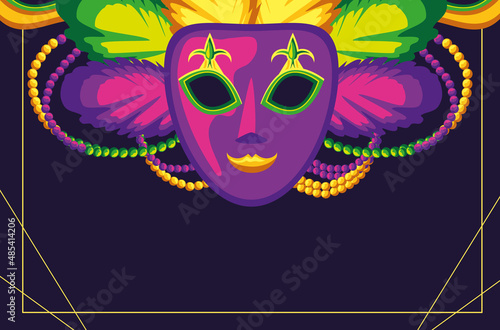 mardi gras purple mask
