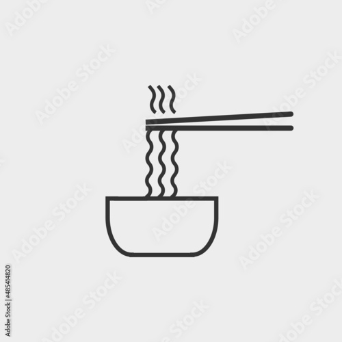 Noodles vector icon illustration sign