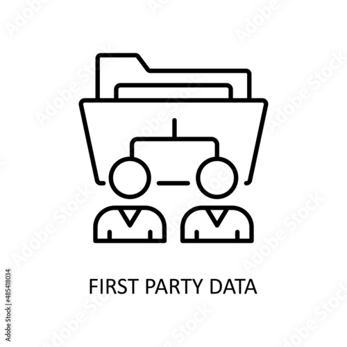 First Party Data Vector Outline icons for your digital or print projects. photo