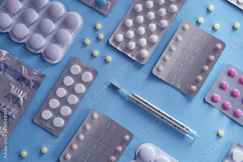 packs of pills isolated