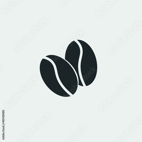 Coffee bean vector icon illustration sign 