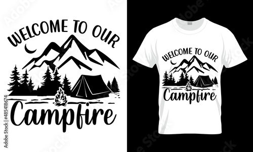 Camping SVG T-Shirt design template