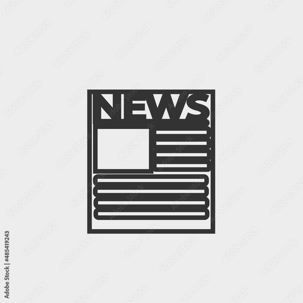 News paper vector icon illustration sign News paper vector icon illustration sign