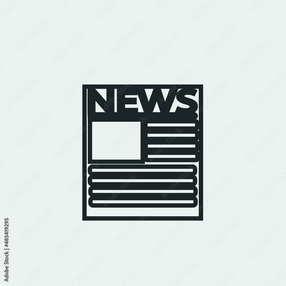 News paper vector icon illustration sign News paper vector icon illustration sign