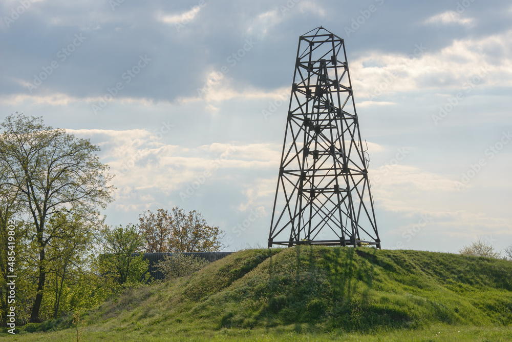 Geodetic tower that in Peschanka village of Dnepropetrovsk Area, Ukraine.