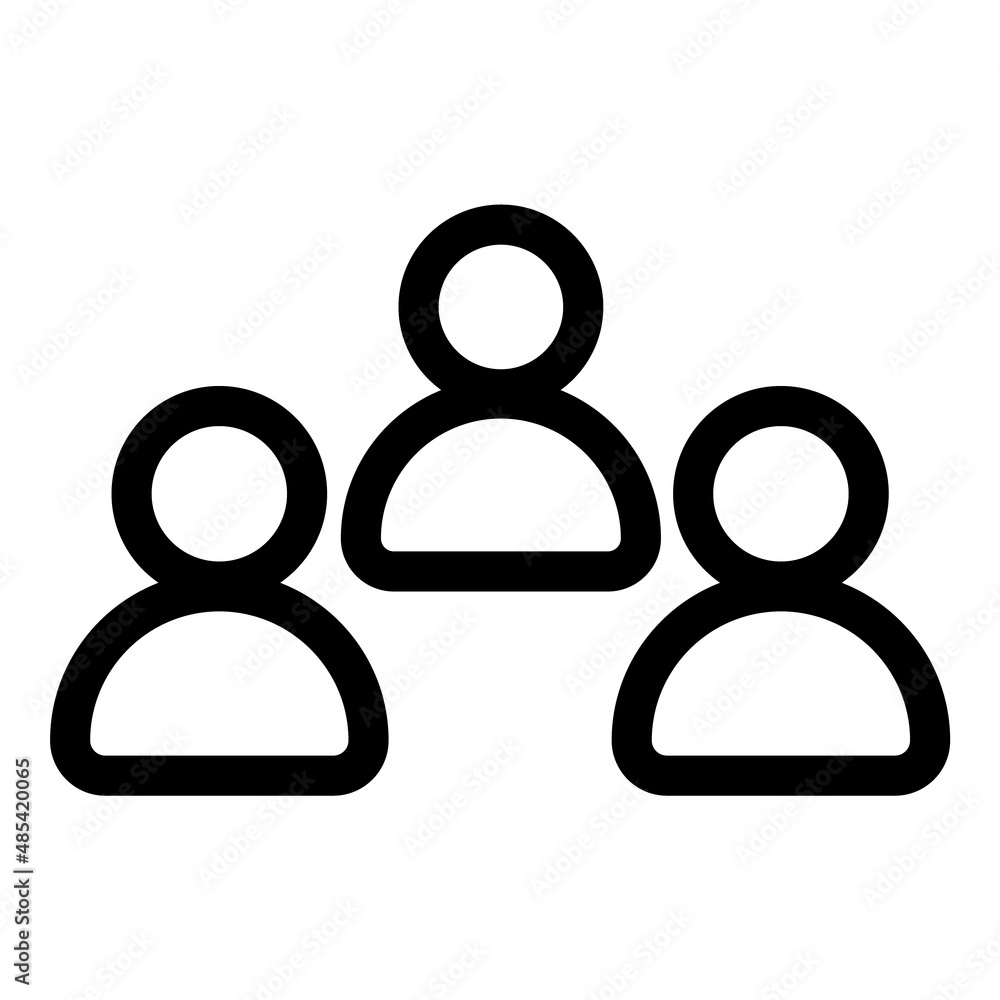 Community Flat Icon Isolated On White Background Community Flat Icon Isolated On White Background