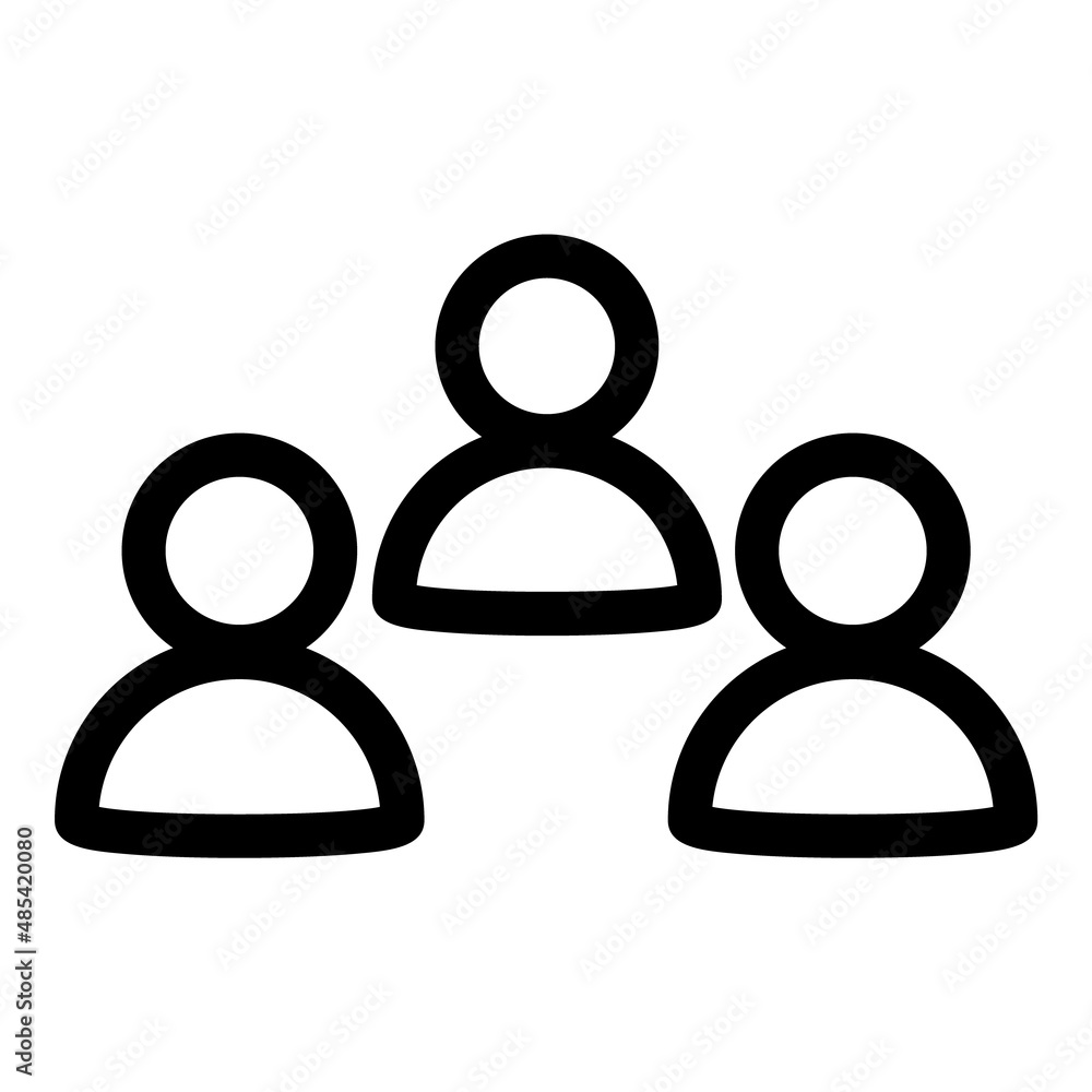 Community Flat Icon Isolated On White Background Community Flat Icon Isolated On White Background