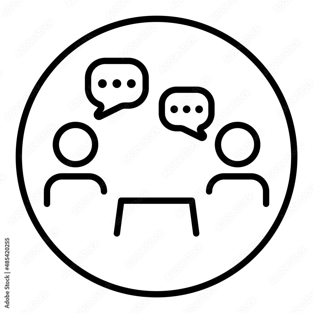 Business Meeting Flat Icon Isolated On White Background Business Meeting Flat Icon Isolated On White Background
