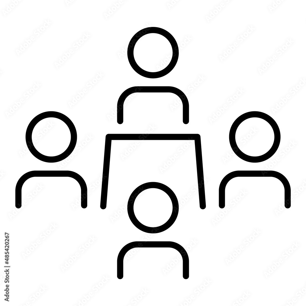 Business Meeting Flat Icon Isolated On White Background Business Meeting Flat Icon Isolated On White Background
