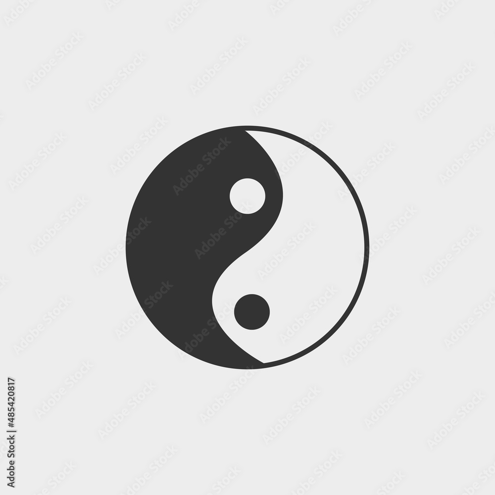Yin yang vector icon illustration sign Yin yang vector icon illustration sign